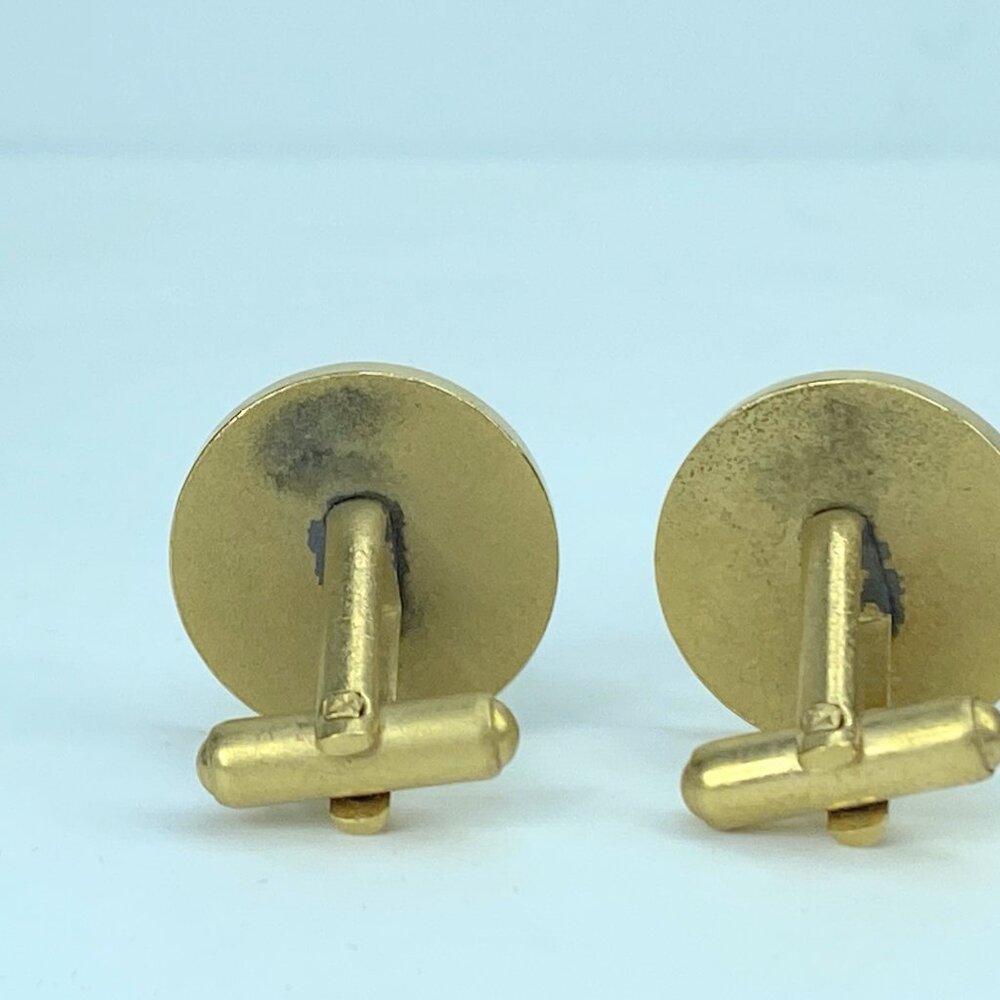 Alfred Dunhill Dunhill Golden tone men's cufflink black velvet gift box GS453 - Picture 5 of 7